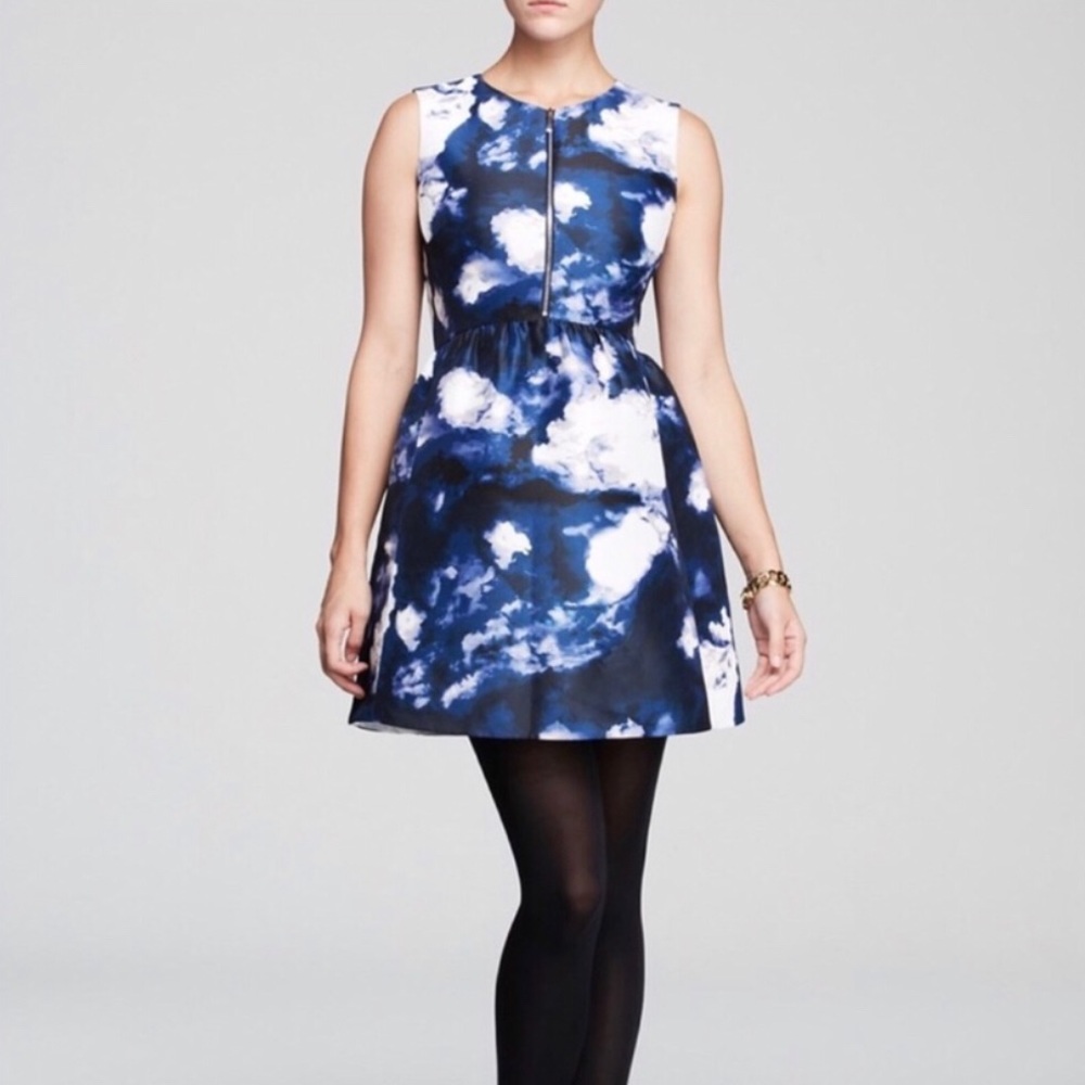 Kate Spade Blue and White Sleeveless Dress